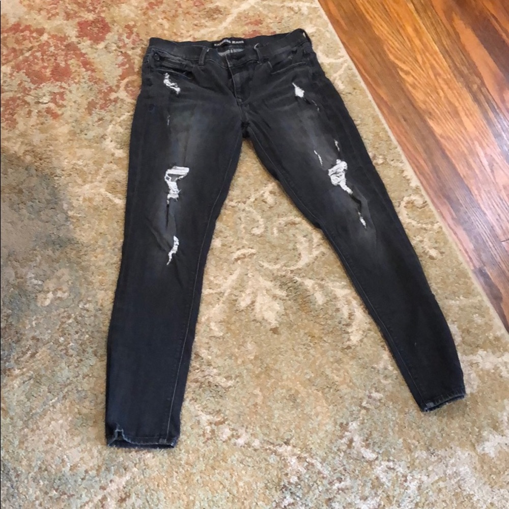 Express black skinny jeans